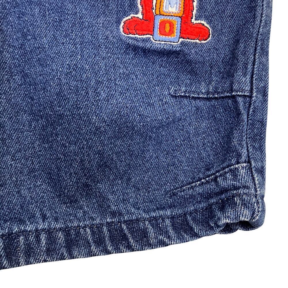 Sesame Street Baby Sz 18 mo Vintage 90s Denim Bib Style Shortalls Overalls - Picture 6 of 16